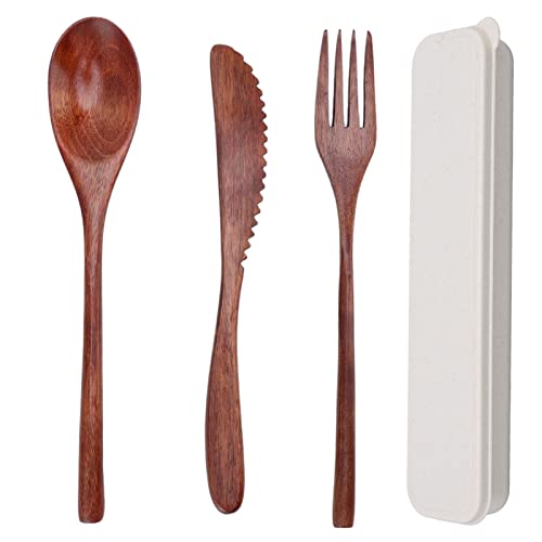 Hölzerne Besteckset Set Scratch Proof Tragbare wiederverwendbare Öko -Freundschaftslöffel -Gabel -Cutter -Tischgeschirr mit Aufbewahrungsbox für Reisecamping -Picknicks Phoebe Hölzerne Besteckset Set Scratch Proof Tragbare wiederverwendbare Öko -Freundschaftslöffel -Gabel -Cutter -Tischgeschirr mit Aufbewahrungsbox für Reisecamping -Picknicks Phoebe von Ldafava