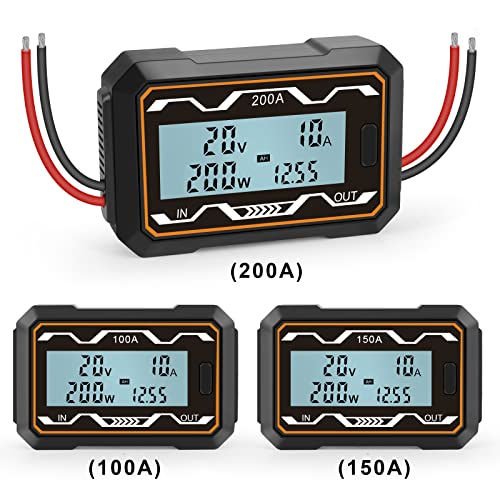 Hohe Präzision DC -Leistungsmesser -Leistungsanalysator Spannungsstromkraftmesser Batteriespannung AMP -Messgerät Digitale Anzeigeleistung Analysator Elektrischer Energie Batterie (100a) von Ldafava