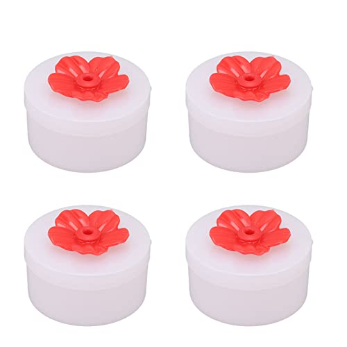 Hummingbird Feeder Handheld Blumenform Mini Vogelfutterleiter zum Anziehen von Wild Birds Outdoor Garden Yard Langlebige Kunststoff helle Farben 4,5 x 4,5 x 3 cm 4 Pack (Rot) von Ldafava