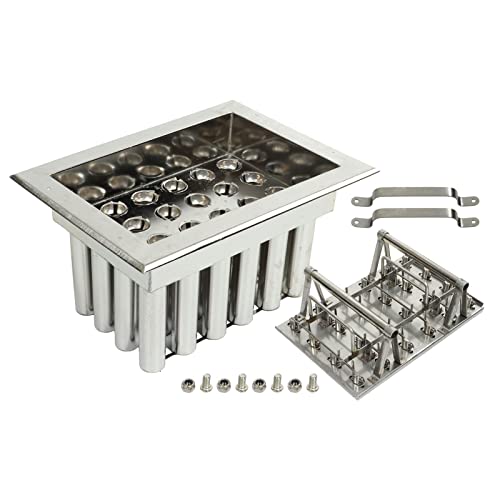 Ice Pop Stick Formmaschine Premium 304 Edelstahl -Eisstock -Stickhersteller für hausgemachte gefrorene Leckereien Silber 42 x 30,5 x 22 cm von Ldafava