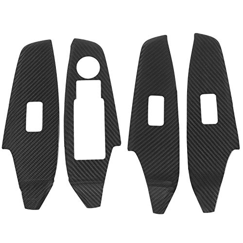 Innentürverkleidungs-Aufkleber aus Kohlefaser, 4-teiliges Set. Werten Sie den Innenraum Ihres 3 Axela 2016–2020 mit hochwertigem 3K-Twill-Webdesign auf. Einfache Installation (Lhd) von Ldafava