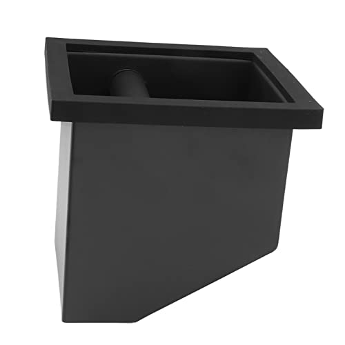 Kaffee -Knockbox bodenlose eingebettete Kaffee Klopfen Schlacke Eimer Pulver Bühne für Coffeeshops Küchenbüros Schwarz Gummi Ptfe Stahl 183x170x155mm von Ldafava