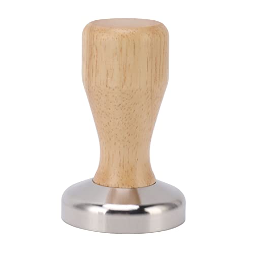 Kaffee Manipulation 304 Edelstahl Basis Kaffee Pulver Bohnenpresse Hammer mit Holzgriff für das Heimcafé (58 mm) (51 mm) von Ldafava
