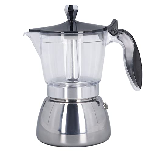 Kaffeemaschine Kaffeemaschine 6 Tasse Moka Pot Clear Abs Top Edelstahl Kaffee Herstellung Topf für Home Office Kaffeemaschine Kaffeemaschine 6 Tasse Moka Pot Clear Abs Top Edelstahl Kaffee Herstellung Topf für Home Office von Ldafava
