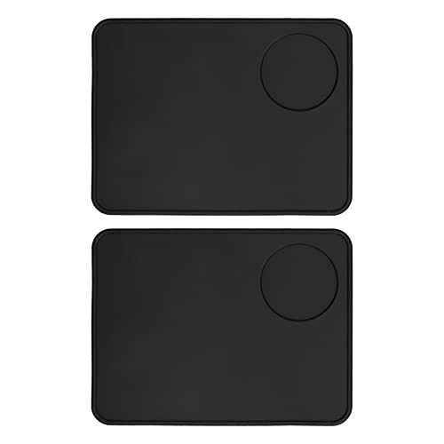 Kaffeestampfermatte Anti -Schlupf -Silikon -Kaffeepulver Tamping -Pad 2 Pack haltbar flexible weiche für die Heimküchenbar 20x15 cm Lebensmittelqualität Gummi Gummi Gummi von Ldafava
