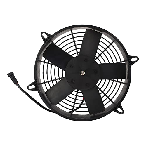 Kondensator Elektrokühlungslüfter 305 mm Hochleistungsstärke 160 W 24 V Klimaanlage Kühlerlüftungslüfterbaugruppe für Buswagen Schwarze Abs Eisen 5 Klingen Slim Design Slim Design von Ldafava