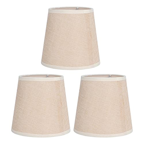 Kronleuchtertöne kleine Lampenschirme Tischlampenschatten -Lampen Schatten Premium -Leinenstaubdichte sicheres Design warmes Licht Einfache Montage für Tischlampe Kronleuchter von Ldafava