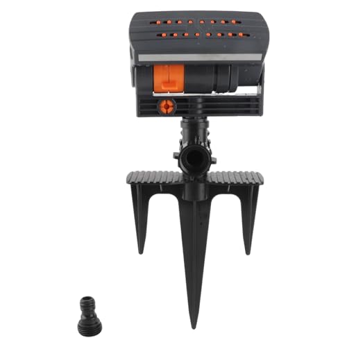 Lawn Sprinkler Automatische oszillierende Sprinkler 16 Loch Einstellbarer Wasserfluss 4 Sprühmodi Großflächenabdeckung für Garten Rasenhof Schwarze Abs 9,8 x 8,3 x 7,1 Zoll von Ldafava