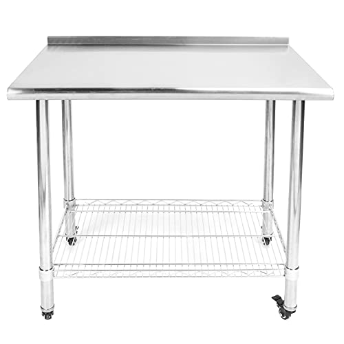 Ldafava 2 Layer Workbench mit Schallwandplatte Edelstahl Working Tischtisch für die Krankenhausschule von Ldafava