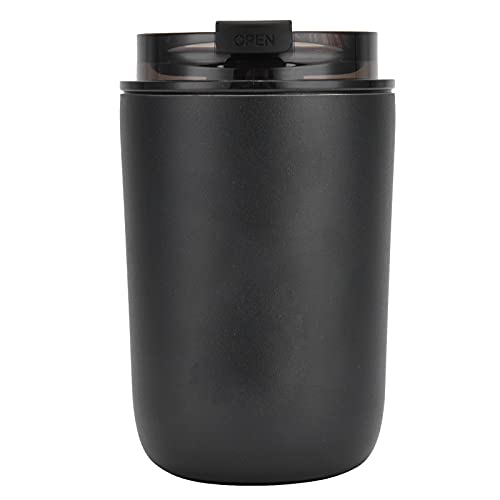 Ldafava 280 ml Kaffeetasse Haushalt tragbares Silikon -Vakuumkolben Edelstahl aus großer Kapazität für Geburtstagsgeschenk (Schwarz) von Ldafava