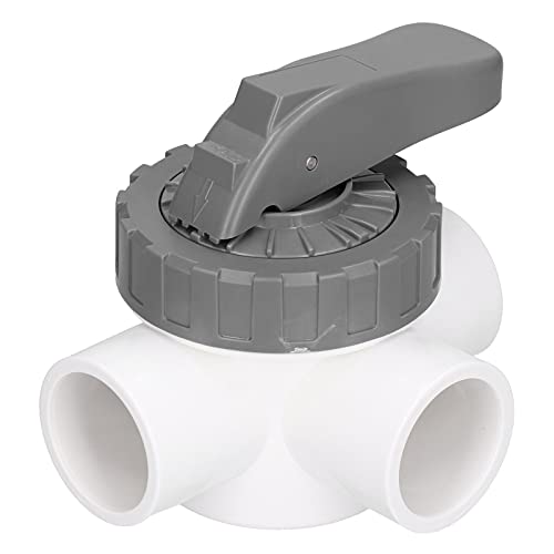 Ldafava 3 -Wege -Poolventil -Diverter -Ventil Hochleistungs -ABS PVC Großes Griff -Schlitz -Design für Swimmingpool -Spa -Bewässerungssystem Ersatz -Zubehör -Ausstattung (V50-3a) von Ldafava