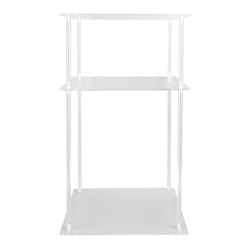 Ldafava 3 -stufige kleine Acryl -Beistelltisch klare Moderne Nachttisch -Bett -Endtisch für Wohnzimmer Schlafzimmer Robustes leichtes platzsparendes Design 13.8x11.0x23.6in von Ldafava