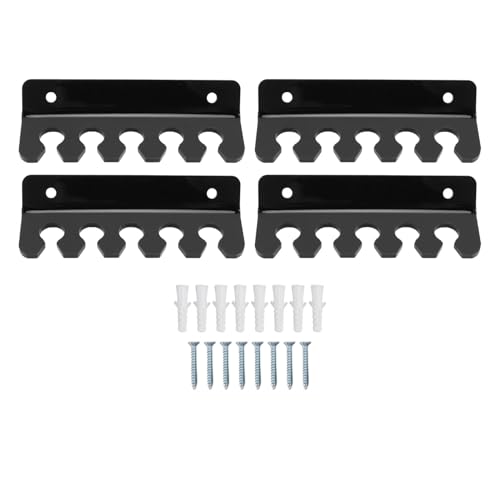 Ldafava 4 PCs Kabelhalter Clip 5 Slots Acrylphone Tablet Ladungskordmanagement Organizer Schreibtisch Wandmontage Organizer Halter (Schwarz) von Ldafava