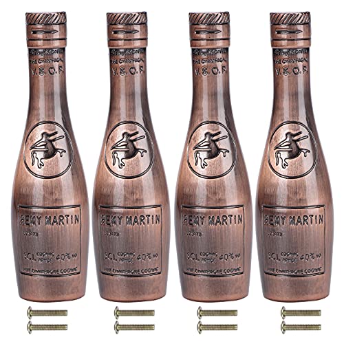Ldafava 4 eingestellte Türgriff Retro Zinklegierung Weinflasche Form Schrank Schrankschublade Pull Griff (Roségold) von Ldafava