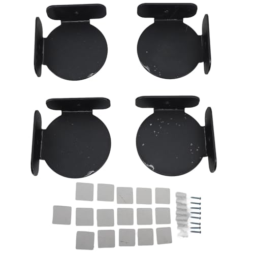 Ldafava 4pcs Mini Rundschild Eckschütze Platz sparende universelle Wandmontage schwimmendes Eckschale für Überwachungskamera Babyphone Lautsprecher (Schwarz) von Ldafava