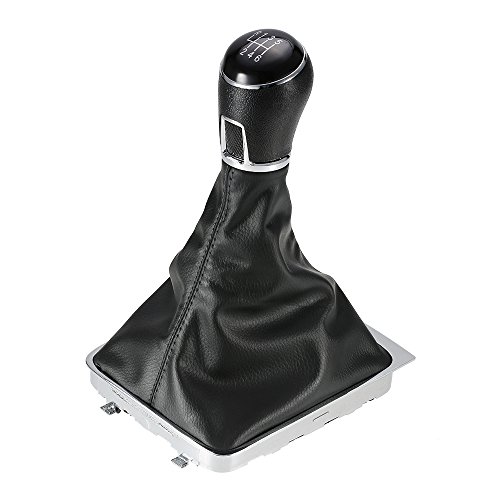 Ldafava 6 Speed Gear -Schaltknauf -Lederstiefel Ersatz Hochwertiges Gummi -Schalt -Kit mit synthetischer Leder Gaicher Einfache Installation für B7 2011 2015 Schwarz von Ldafava