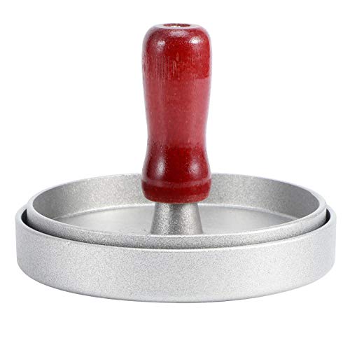 Ldafava Aluminiumlegierung Nicht-Stick Hamburger Press Fleisch Patty Maker Form mit Holzgriff Küchenversorgung von Ldafava
