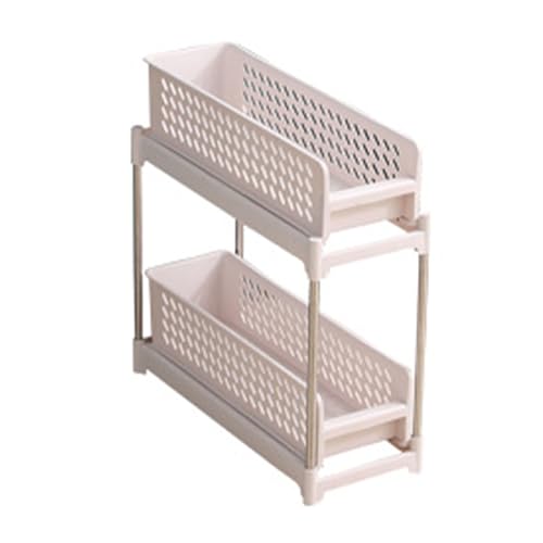 Ldafava Aufbewahrungswagen Organizer Rollen vielseitige verstellbare Höhe Platz sparend Slim Design für Küchenbadezimmer Schlafzimmer Plastik Metall 2800g (2 Schicht) von Ldafava