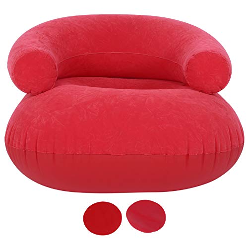 Ldafava Aufblasbares strahlender Sofa -Stuhl tragbare komfortable Lounge Möbel für Wohnzimmer im Freien rot 35.8x35.8x19.7in von Ldafava