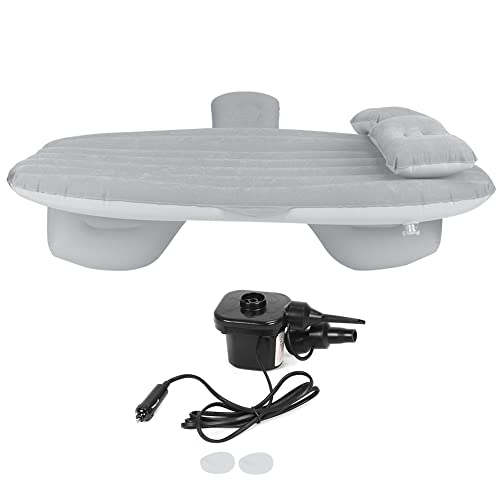 Ldafava Auto PVC Aufblasbares Bett Rücksitz Matratze Ruhe Schlaf Reisen Camping Luftbett mit Luftpumpe Komfortable Haltbare Weich umschaltetes PVC-Material für Outdoor Camping und (Silber) von Ldafava
