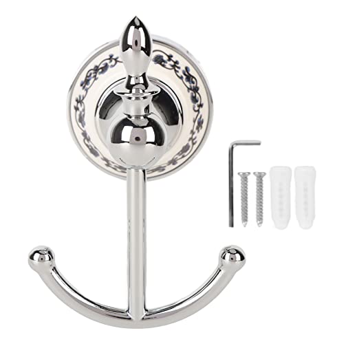 Ldafava Dekorative Wandhaken Elegant Retro Double Haken Platz sparende Wandmontage Kleiderbügel für Eingangsbad Schrank Keramikzink Legierung 10,4 Unzen (Typ a) von Ldafava