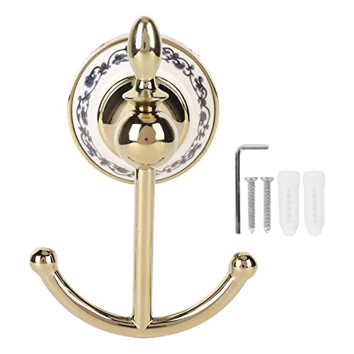 Ldafava Dekorative Wandhaken Elegant Retro Double Haken Platz sparende Wandmontage Kleiderbügel für Eingangsbad Schrank Keramikzink Legierung 10,4 Unzen (Typ b) von Ldafava