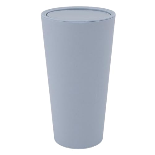 Ldafava Desktop Mini -Müll kann Abs strapazierfähiges rotierender Deckel kleiner Abfallkorb kompakte Müllbehälter für Büro -Heim -Schlafzimmer Küche 6.5x3.5in (Hellblau) von Ldafava