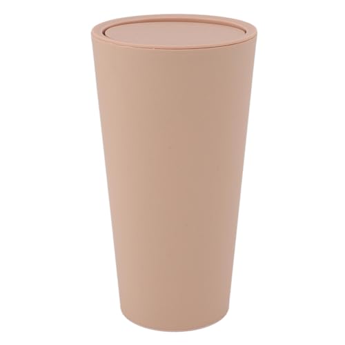 Ldafava Desktop Mini -Müll kann Abs strapazierfähiges rotierender Deckel kleiner Abfallkorb kompakte Müllbehälter für Büro -Heim -Schlafzimmer Küche 6.5x3.5in (Khaki) von Ldafava