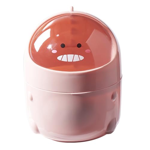 Ldafava Desktop -Müll kann den Aufbewahrungseimer multifunktionaler kleiner Abfallbehälter mit Dinosaurier -Design für Home School Office Haltbares PP Material Compact Größe 7,3oz (Rosa) von Ldafava