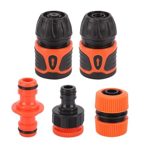 Ldafava Gartenschlauch Schnellanschluss Wasserleitungsadapter Haltbares ABS -Material Einfacher Anschluss für den Gartenbau im Gartenbau 5 pcs Set 1/2 Zoll Schlauchgröße von Ldafava