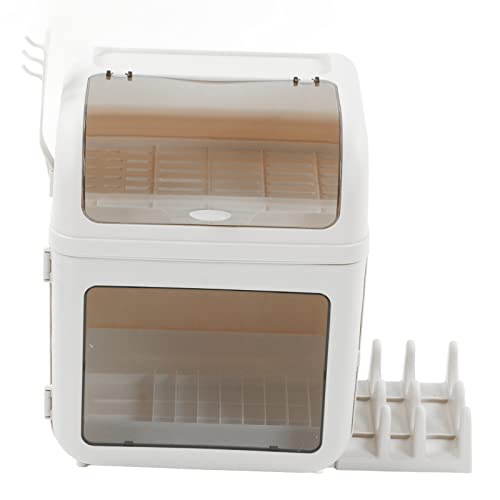 Ldafava Geschirraufbewahrungsbox, Geschirraufbewahrungsschrank, moderner Küchen-Organizer, Geschirrständer mit großer Kapazität für die Küche zu Hause, langlebiges PP-Material (Beige mit UV) von Ldafava