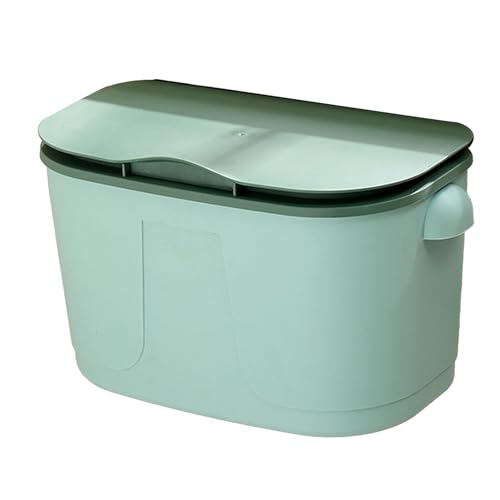 Ldafava Hängende Mülleimer können mit Wand montiertem zusammenklappbarem Müllbehälter mit Flip Top Deckel Platz sparter Abfallbehälter für Badezimmer Küche Haus Haltbarer Plastik (Hellgrün) von Ldafava