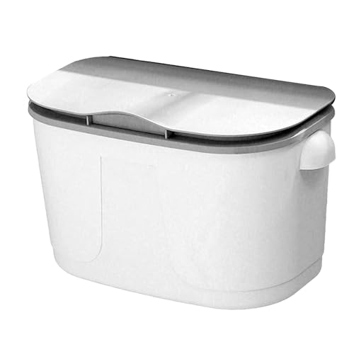 Ldafava Hängende Mülleimer können mit Wand montiertem zusammenklappbarem Müllbehälter mit Flip Top Deckel Platz sparter Abfallbehälter für Badezimmer Küche Haus Haltbarer Plastik (Weiß) von Ldafava