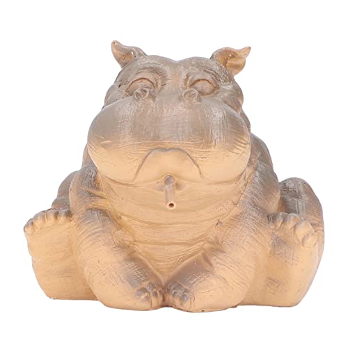 Ldafava Hippo Decor Statue Cute Hippo Aussehen feine Arbeitskunstharz Material Kleiner Volumen Teichspitzer für Gartenpool Brunnen im Freien Innenation von Ldafava
