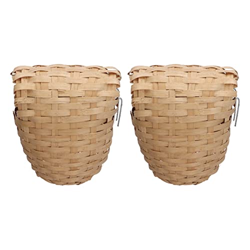 Ldafava Natürliches Bambusnest, Vogelhaus, handgefertigtes Vogelnest mit stabilem Haken, Gartendekoration für kleine Vögel, Finken, Sittiche, Bambusmaterial, 16 x 13 x 10 cm, 2 Stück Ldafava Natürliches Bambusnest, Vogelhaus, handgefertigtes Vogelnest mit stabilem Haken, Gartendekoration für kleine Vögel, Finken, Sittiche, Bambusmaterial, 16 x 13 x 10 cm, 2 Stück von Ldafava