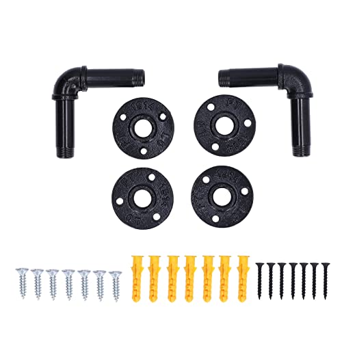 Ldafava Rohrregalhalterungen Eisen schwarzer Retro -Wandmontage Klappboard -Stützrahmenregale Set Set Ldafava Rohrregalhalterungen Eisen schwarzer Retro -Wandmontage Klappboard -Stützrahmenregale Set Set von Ldafava