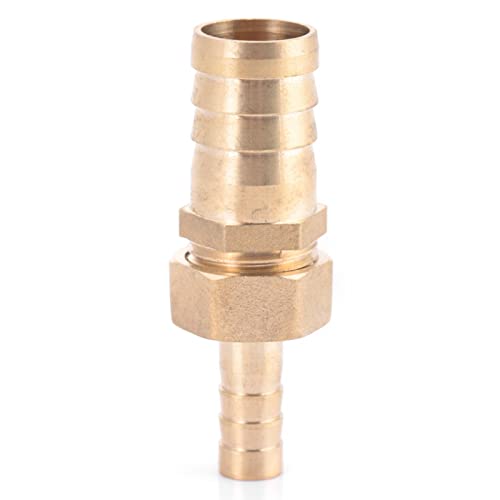 Messing Reduzierstecker, Rohrverschraubung mit Widerhaken für Schlauch und gerade Rohre, Reduzierstück 10mm auf 16/19/25mm, Messing Fitting für Wasserleitung und Heizung (10-16mm) von Ldafava