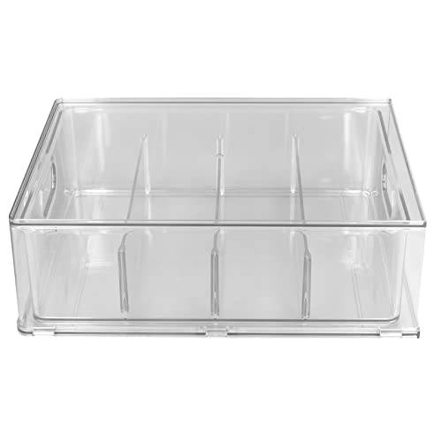 Ldafava Schubladenspeicherbox Multifunktional stapelbarer Badezimmer Organizer für Waschtisch -Arbeitsplatte unter Waschbeckenschrank Haustier Kunststoff klares Abteil (6 Liter) von Ldafava