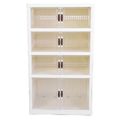 Ldafava Schuhaufbewahrungsbehälter Faltbare transparente Schubladentyp verdickte platzsparende staubdestellte Schuhorganisatorin für Kleidung Spielzeug (1 groß 3 kurz) von Ldafava