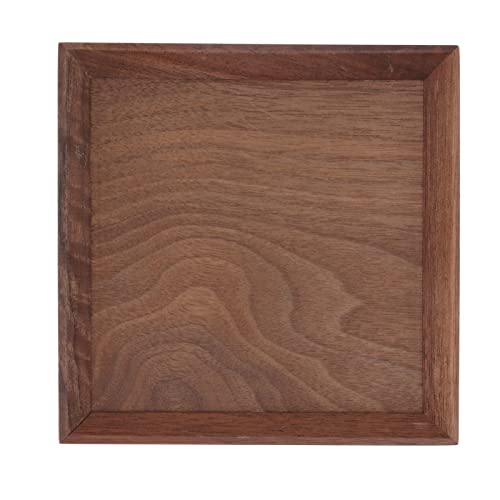 Ldafava Schwarzes Walnussschale Elegante Holz Servierschale Mehrzweck für Home Office Küche Esszimmer Walnussmaterial 15x15x2.2 cm 20x20x2,2 cm 25x15x2.3cm (Kleines Quadrat) von Ldafava