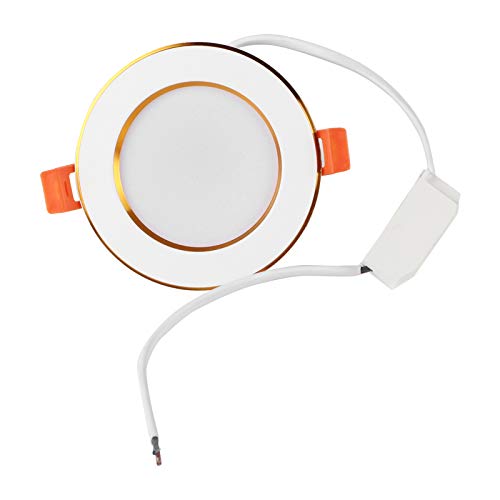 Ldafava Smart LED Deckenleuchte 7W RGB+W WiFI Downlight Voice Control App Alexa Home kompatible dauerhafte PC Aluminium moderne Beleuchtung für Schlafzimmer Wohnzimmer Gold Ring Weiß von Ldafava