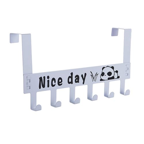 Ldafava Über den Türhaken Hochleistungsflächen sparen robuste Metallbügelhaken für Schichten Hüte Taschen Schlafzimmer Badezimmer Eisen 36x17,8 cm 1 Pack (Weiß) von Ldafava