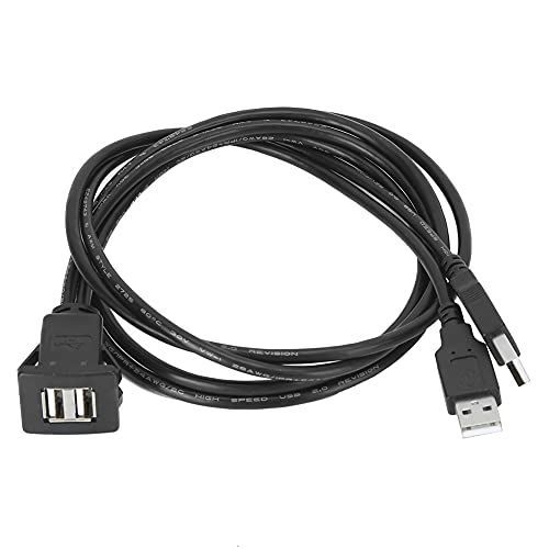 Ldafava USB 2.0 -Verlängerungskabel Dual Schnittstelle wasserdichte Auto -Datenübertragungs -Dashboard -Adapterkabel (2m) von Ldafava