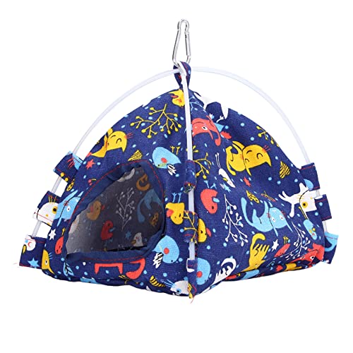 Ldafava Vogelbett Haus Zelthaken Design Faltbare tragbare weiche Bequeme hangbare Hängematte für kleine Vögel shesets Cockatiels Cage Canvas 24 x 22 x 19cm von Ldafava