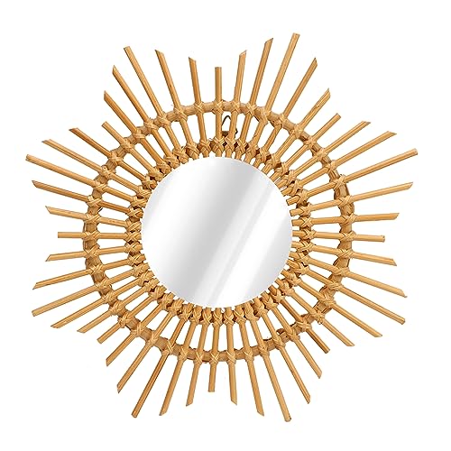 Ldafava Wanddekoration Rattan Mirror Sternform einzigartiger handgewebter Spiegel für Schlafzimmer Wohnzimmer Rattan Glas 35x35x12cm Ldafava Wanddekoration Rattan Mirror Sternform einzigartiger handgewebter Spiegel für Schlafzimmer Wohnzimmer Rattan Glas 35x35x12cm von Ldafava