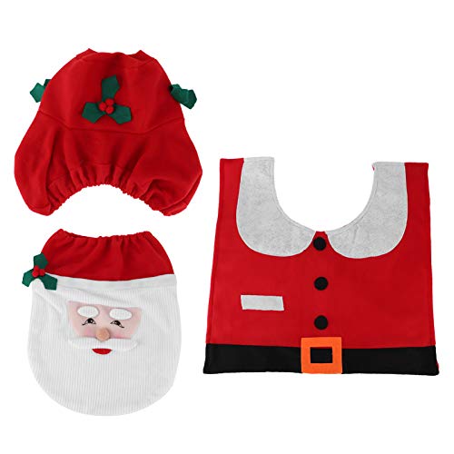 Ldafava Weihnachts -Toilettensitze Deckung Badezimmer Matten Toilettenabdeckung Teppich Set Home ation von Ldafava