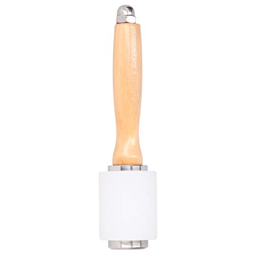 Lederschnitzer Hammer Nylon DIY Handgefertigte Ledercraft Hammer Holzgriff Stempelwerkzeug (Einzelkopf für primäre Farben Griff) von Ldafava