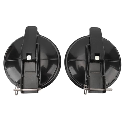 Markisenhalter Latchstil Stabiler Unterstützung Rosthing Foot Holder für T4 T5 T6 Strand T7 RV Markisen Bein Fußhalterung Abs Material 12 cm Saugnapf 2 Pack (Schwarz) von Ldafava