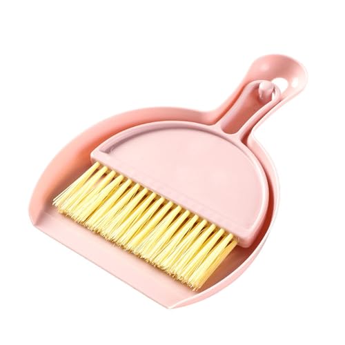 Mini Dustpane Pinsel Set kompaktes multifunktionales Tischreiniger Kleiner Besenstaubpfanne für Tastaturreinigung Büro Schreibtisch Schlafsaal Kunststoff (Rosenate) von Ldafava