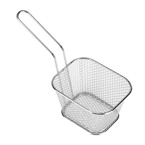 Mini -Fry -Körbe Metal Square Serving Chips Fryer Cooking Tool für Restaurants Cafés Home Silber 4,13 x 3,35 x 2,56 Zoll Mini -Fry -Körbe Metal Square Serving Chips Fryer Cooking Tool für Restaurants Cafés Home Silber 4,13 x 3,35 x 2,56 Zoll von Ldafava